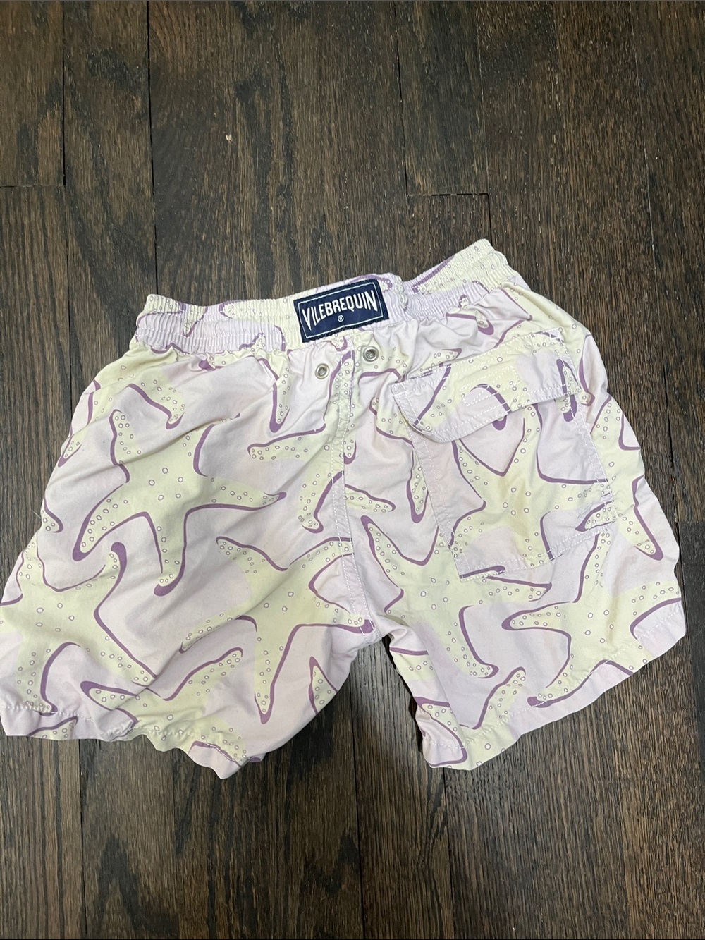 Vilebrequin Pale Lilac and Light Yellow Starfish Swim Shorts